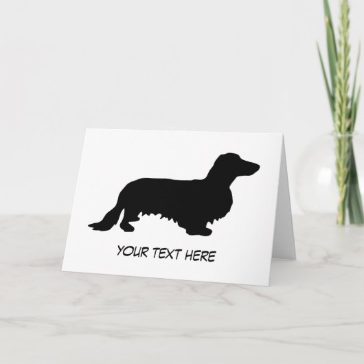 Carte Cheveux longs Dachshund - Silhouette 1 (Devant)