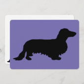 Carte Cheveux longs Dachshund - Silhouette 1 (Devant / Derrière)