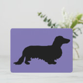 Carte Cheveux longs Dachshund - Silhouette 1 (Debout devant)