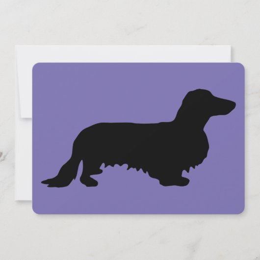 Carte Cheveux longs Dachshund - Silhouette 1 (Devant)