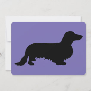 Carte Cheveux longs Dachshund - Silhouette 1