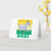 Carte Chèvre amicale d'enfant (Fleur jaune)