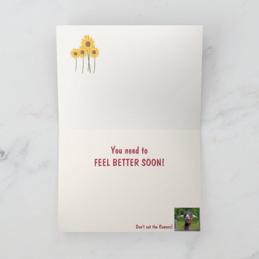 Carte Chèvre amusante C'est Baaaad Va bien (Intérieur)