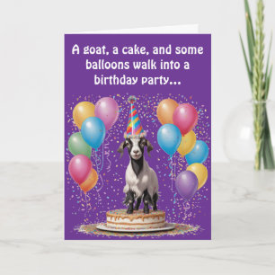 Carte Chèvre Anniversaire Surprise - Amusant & Sorcier