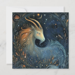 Carte Chèvre Capricorne Zodiaque Astrologie Anniversaire