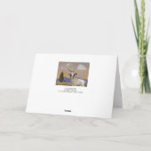 Carte Chèvre de bébé avec des amies de pie (Dos)