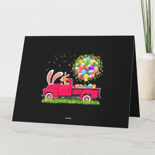 Carte Chèvre de lapin conduisant un pick-up d'oeufs de P (Dos)