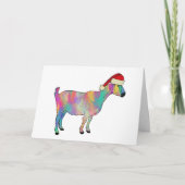 Carte Chèvre de Noël coloré (Devant)