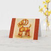 Carte Chèvre de Noël Julbock (Fleur jaune)