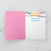 Carte Chèvre drôle "Pour maman" Anniversaire (Intérieur)