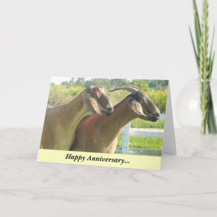 Carte Chèvre/enfants heureux d'anniversaire