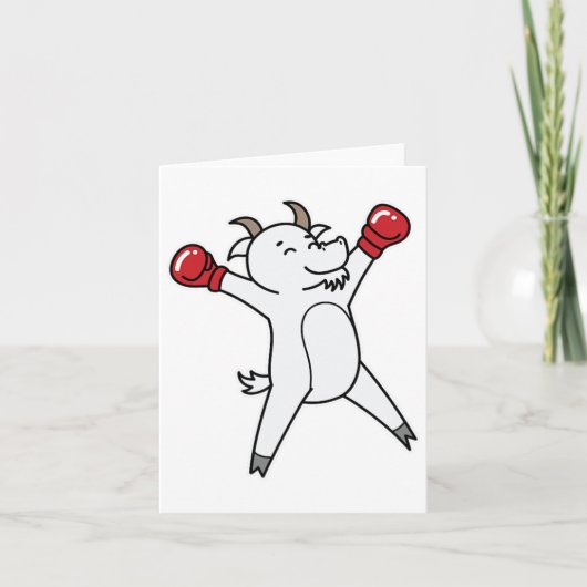 Carte Chèvre fait la boxe (Devant)