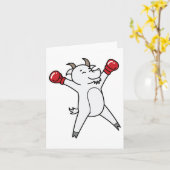 Carte Chèvre fait la boxe (Fleur jaune)