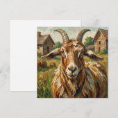 Carte Chèvre Impasto dans une ferme Art (Devant / Derrière)