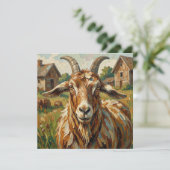 Carte Chèvre Impasto dans une ferme Art (Debout devant)