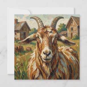 Carte Chèvre Impasto dans une ferme Art