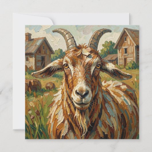 Carte Chèvre Impasto dans une ferme Art (Devant)