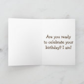 CARTE CHÈVRE LONGTEMPS À LONGHAIRED WIG ANNIVERSAIRE (Intérieur)