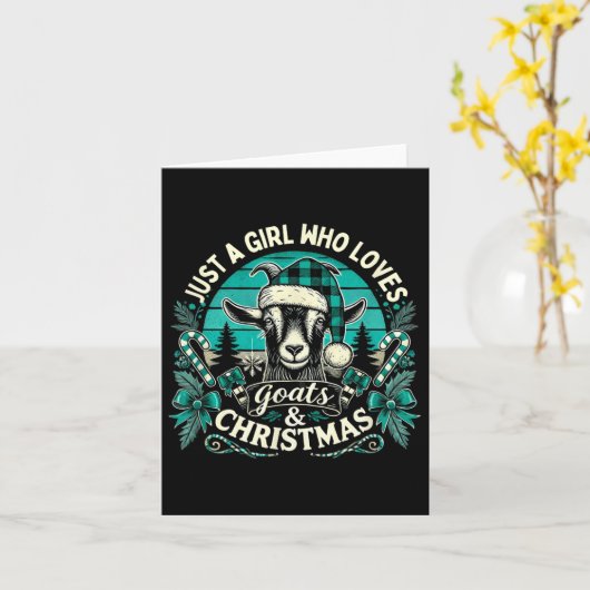 Carte Chèvre Noël Chèvres Noël Chèvres Noël (Fleur jaune)