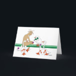 Carte Chèvre, oies & vin<br><div class="desc">Ces types font une carte de vœux merveilleuse. Vous pouvez l'acheter vierge ou ajouter un message à l'intérieur.
La chèvre et les oies sont tout simplement trop géniales.</div>