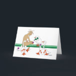 Carte Chèvre, oies & vin<br><div class="desc">Ces types font une carte de vœux merveilleuse. Vous pouvez l'acheter vierge ou ajouter un message à l'intérieur.
La chèvre et les oies sont tout simplement trop géniales.</div>