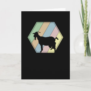 Carte Chèvre Retro