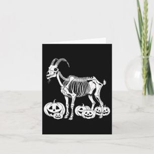 Carte Chèvre Squelette Anniversaire Halloween Hommes Fem