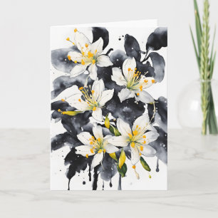 Carte Chèvrefeuille - Fleurs aquarelle