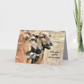 Carte Chèvres qui crient avec du texte en brunes (Devant)