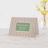 Carte Chevron Ami & Famille Joyeux Noël (Fleur jaune)