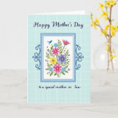 Carte Chevron Azure Affection Card (Fleur jaune)