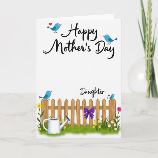 Carte Chevron Azure Bird Day (Devant)