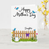 Carte Chevron Azure Bird Day (Fleur jaune)