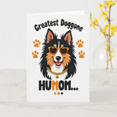Carte Chevron Cool Canine (Fleur jaune)