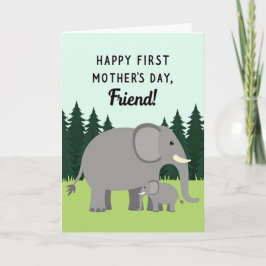 Carte Chevron Éléphant Maman (Devant)