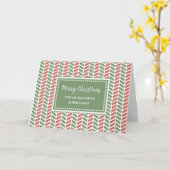 Carte Chevron Fille et famille Joyeux Noël (Fleur jaune)