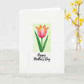 Carte Chevron Fleur de Printemps (Fleur jaune)