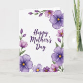 Carte Chevron Fleur Violette (Devant)