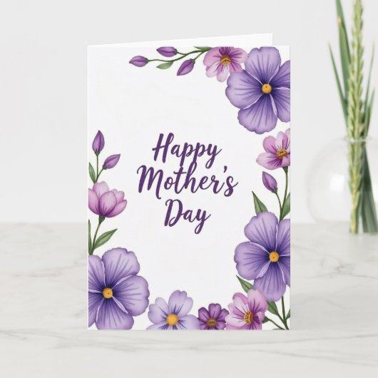 Carte Chevron Fleur Violette (Devant)
