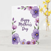 Carte Chevron Fleur Violette (Fleur jaune)