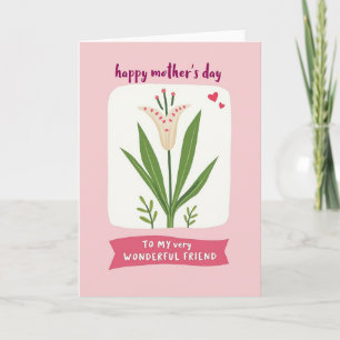 Carte Chevron Floral Friend