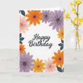 Carte Chevron Happy Flower (Fleur jaune)