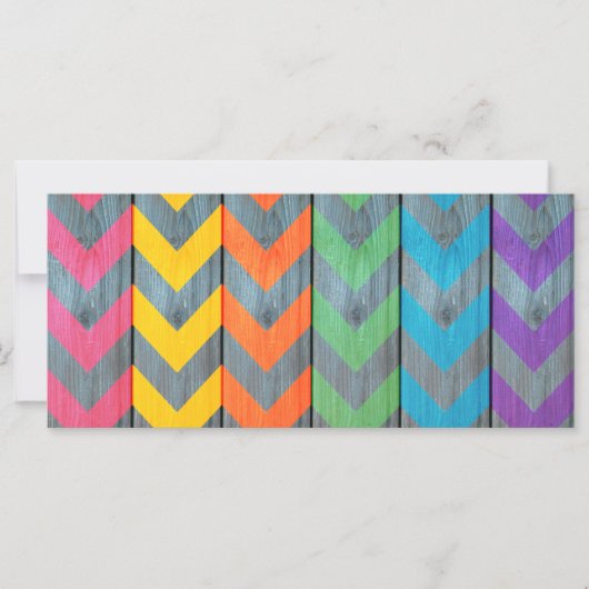 Carte Chevron Motif On Wood Texture par Shirley Taylor (Devant)
