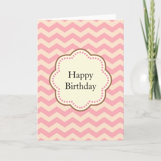 Carte Chevron rose (Devant)
