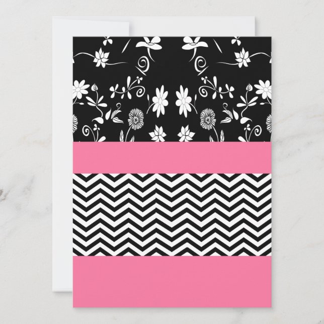 Carte chevron rose (Devant)
