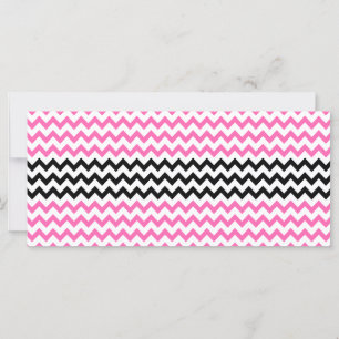 Carte Chevron rose chaud et noir par Shirley Taylor