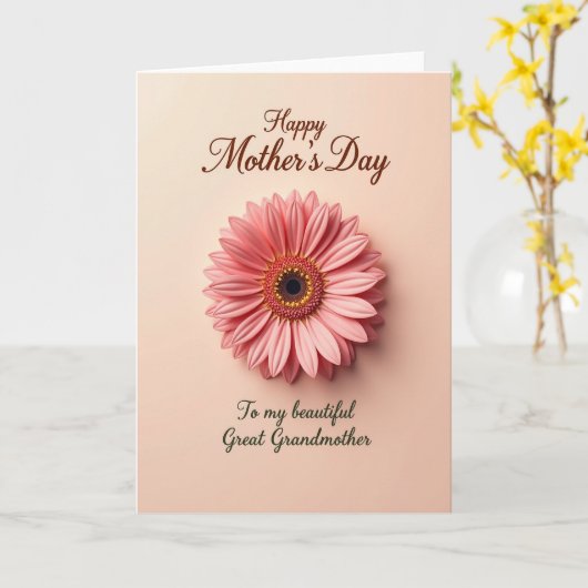 Carte Chevron Script Affection (Fleur jaune)