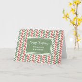 Carte Chevron Soeur & Famille Joyeux Noël (Fleur jaune)