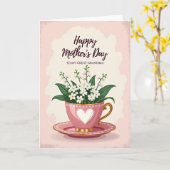 Carte Chevron Tea Bouquet Love (Fleur jaune)
