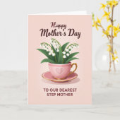 Carte Chevron Teacup Delight (Fleur jaune)